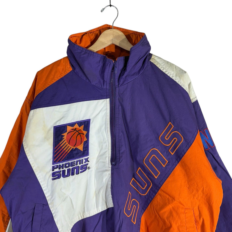 Vintage Pro Player Phoenix Suns Spellout Logo NBA Puffer Jacket