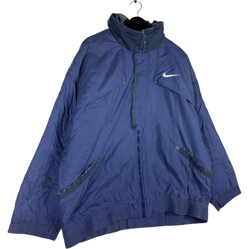 Vintage Nike Hidden Hood 1/4 Zip Light Jacket