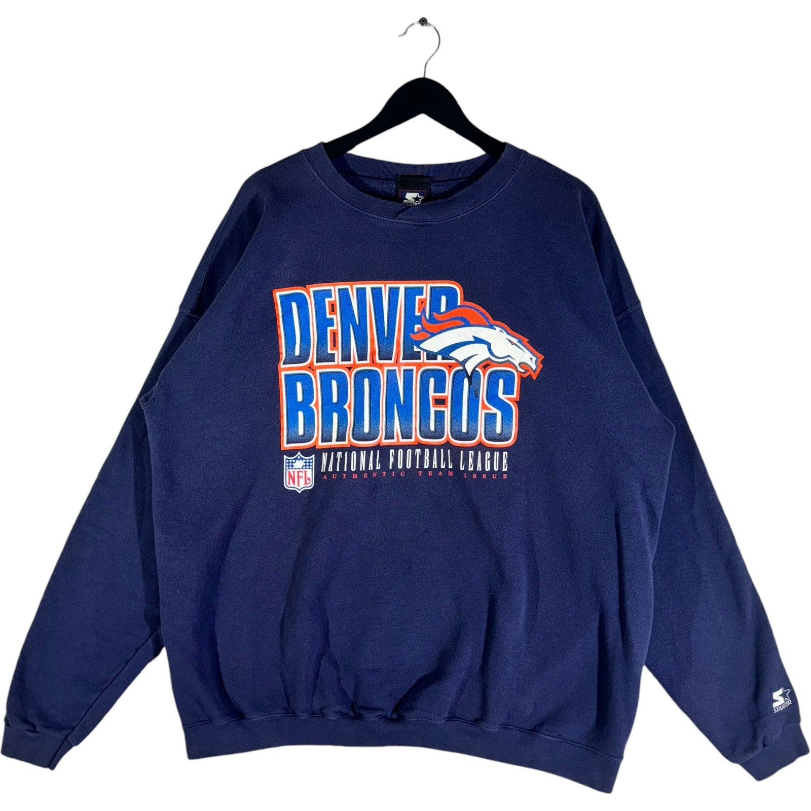 Vintage Starter Denver Broncos NFL Spellout Crewneck 90s