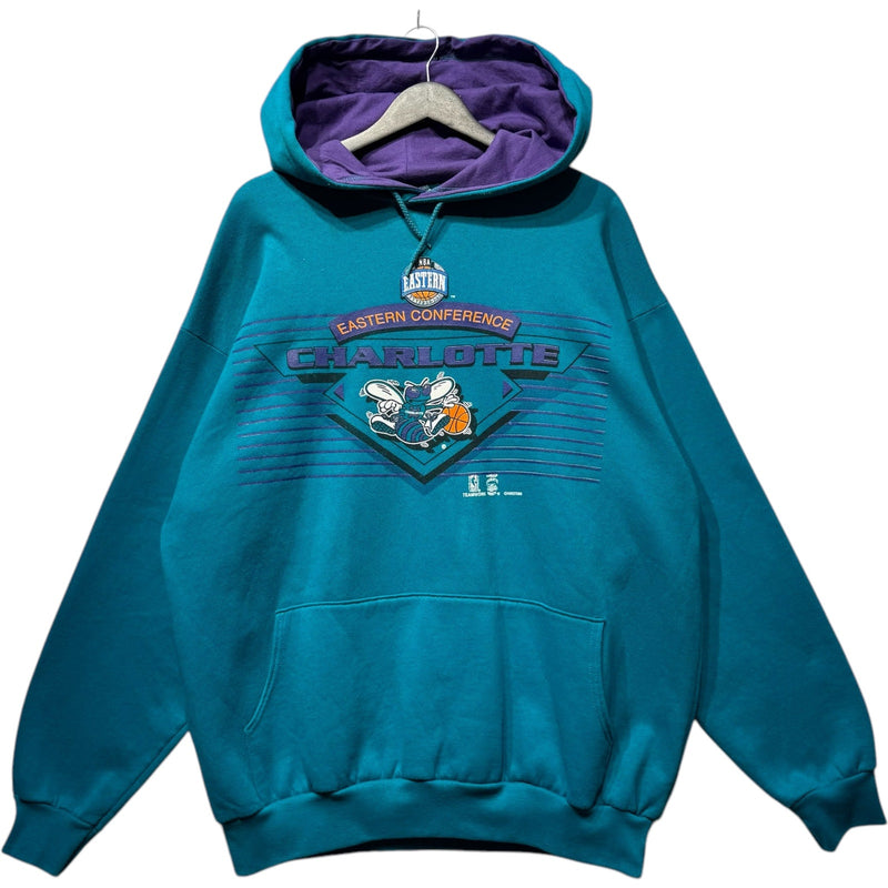 Vintage Charlotte Hornets Spellout Logo NBA Hoodie