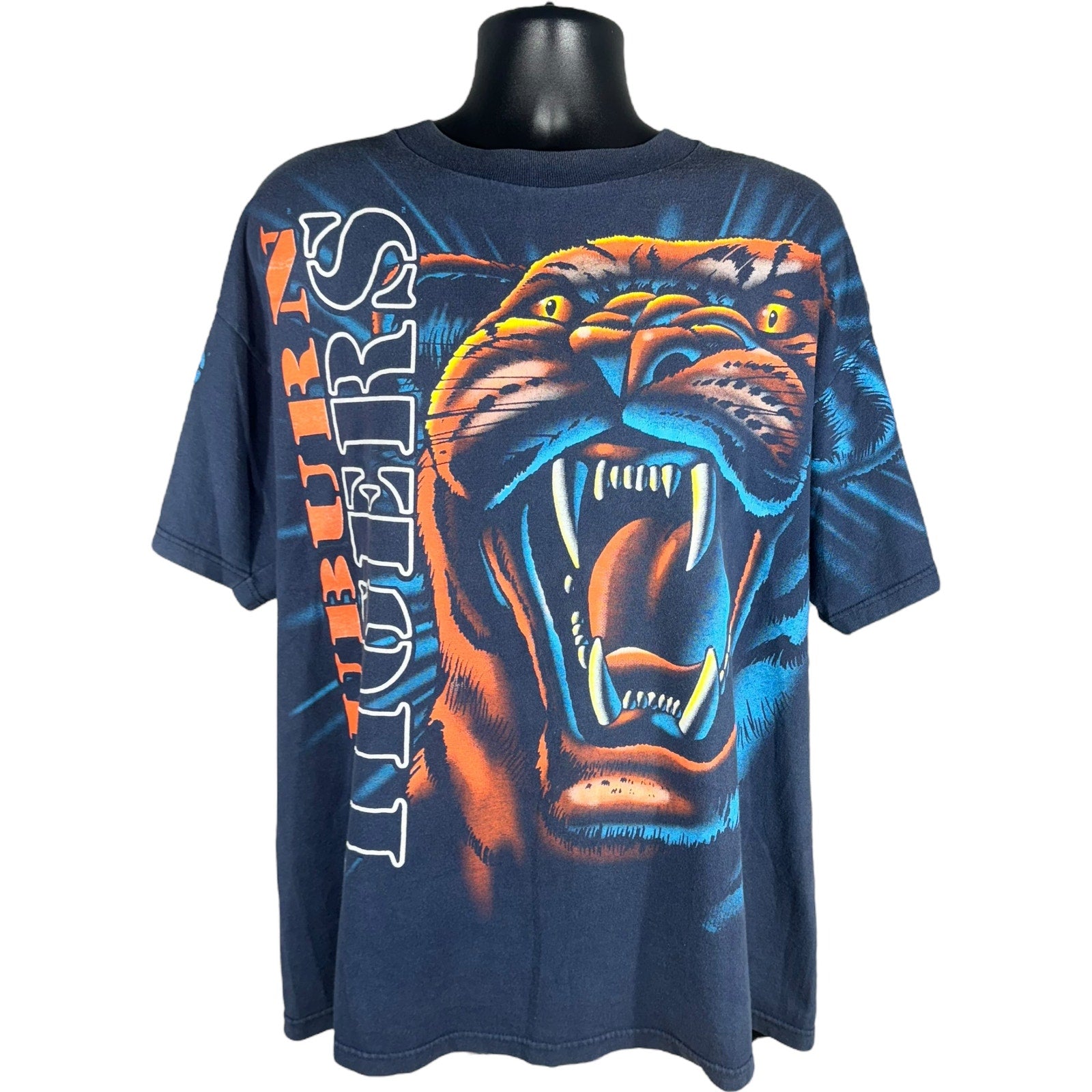 Vintage Auburn Tigers Big Print Spellout Tee 90s