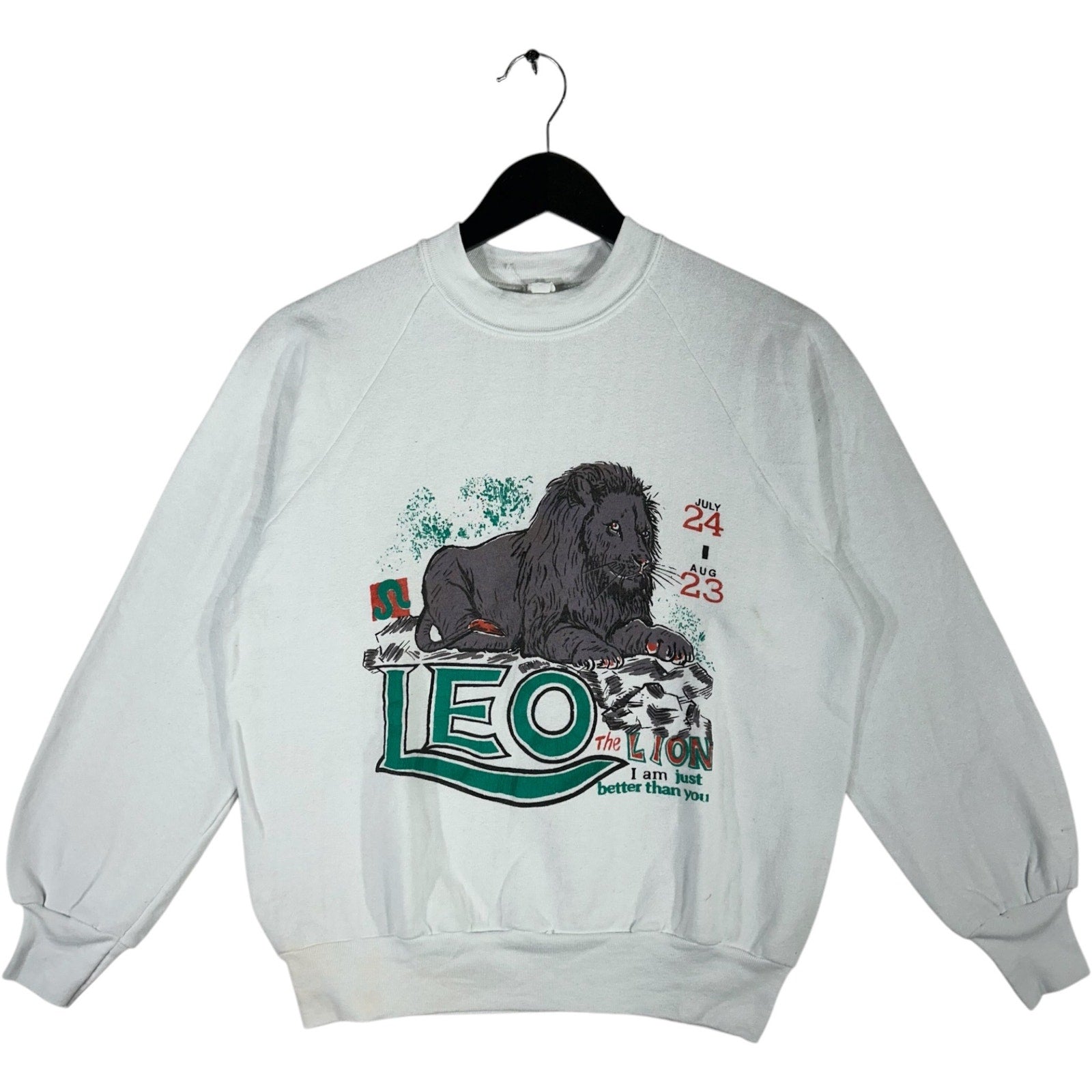 Vintage Leo Zodiac Sign Crewneck 90s