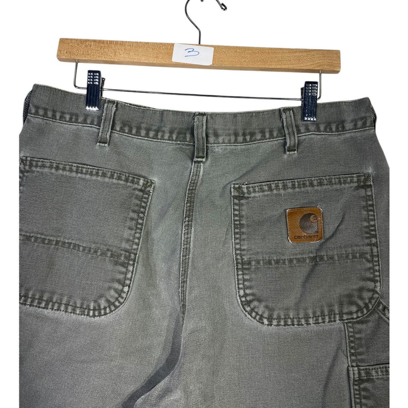 Vintage Carhartt Carpenter Utility Denim Shorts 34