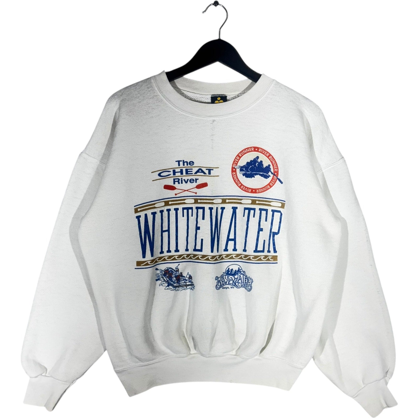 Vintage Whitewater Adventures "The Cheat River" Crewneck 90s