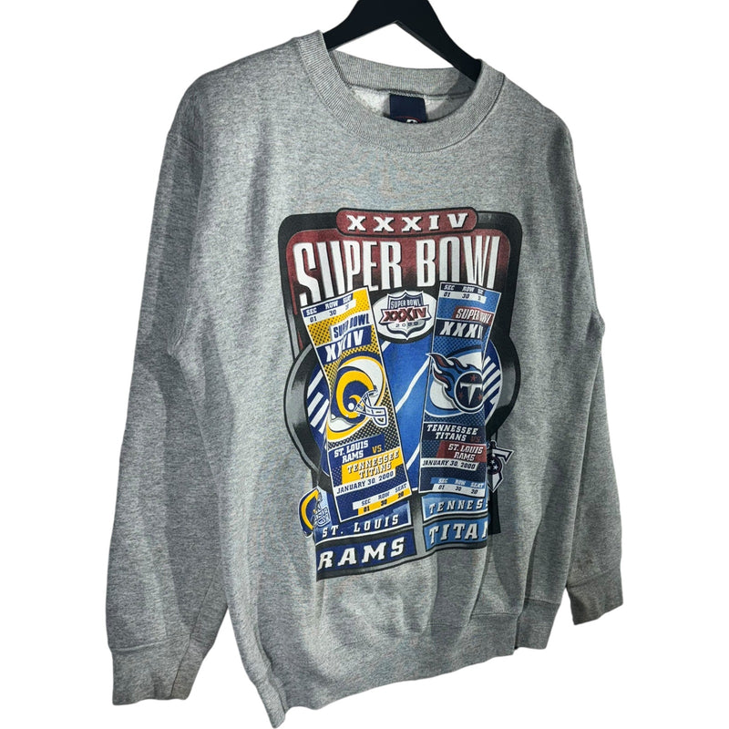 Vintage Super Bowl XXXIV Rams vs. Titans Pro Player Crewneck