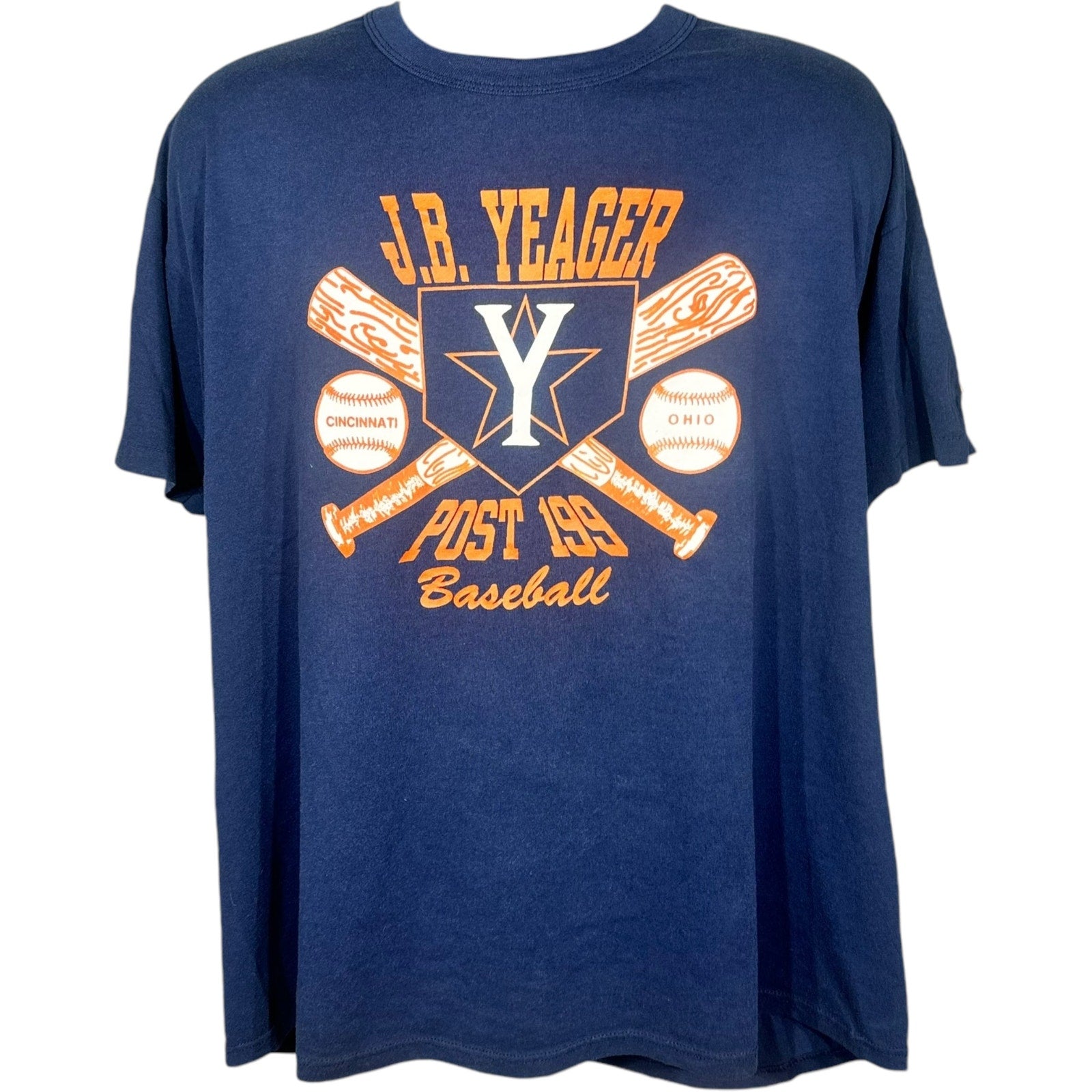 Vintage Russell J.B. Yeager Legion Post 199 Baseball Tee