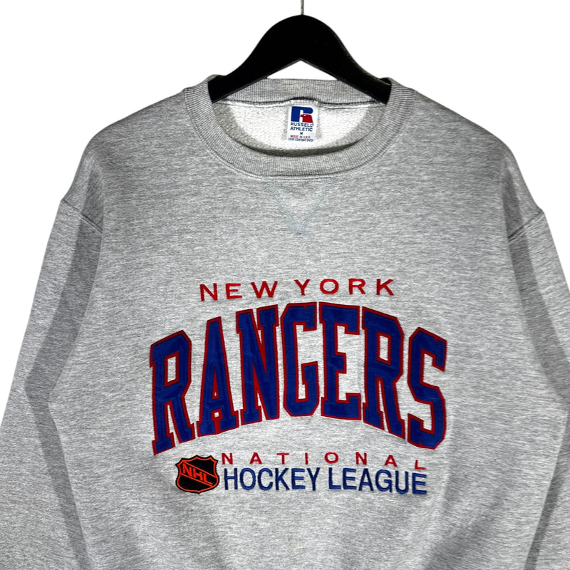 Vintage Russell New York Rangers Spellout NHL Crewneck 90s