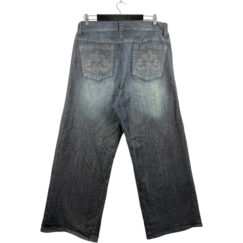 Vintage Venezia Wide Leg Denim Jeans 39x31
