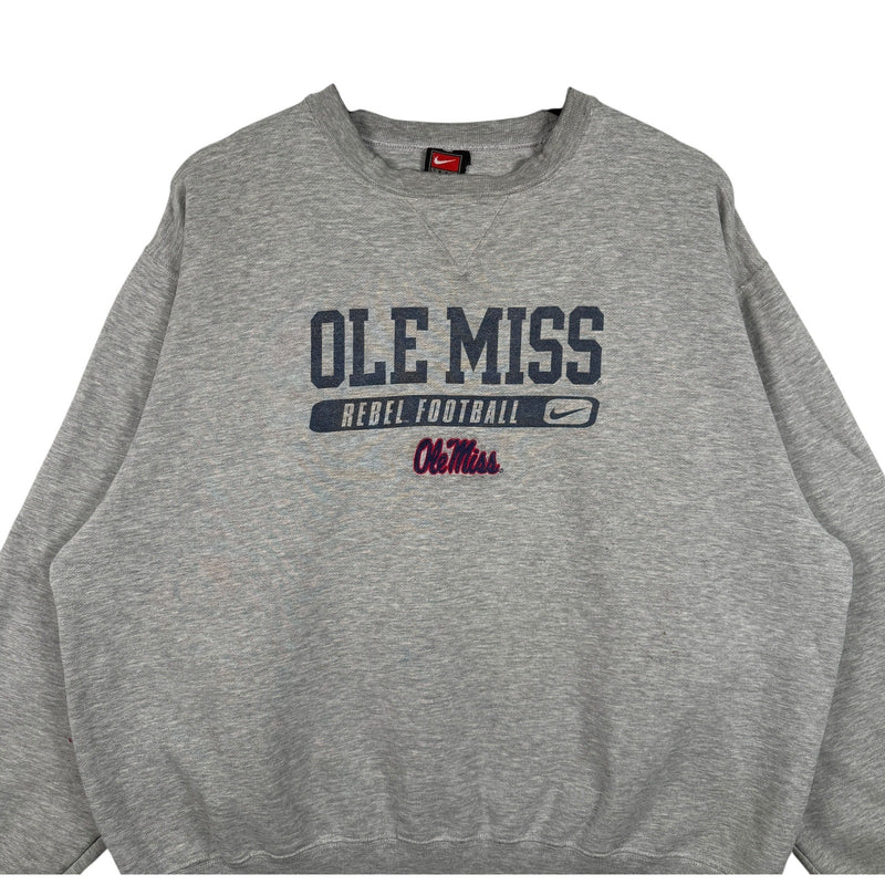 Vintage Nike Team Ole Miss Rebel Football Crewneck