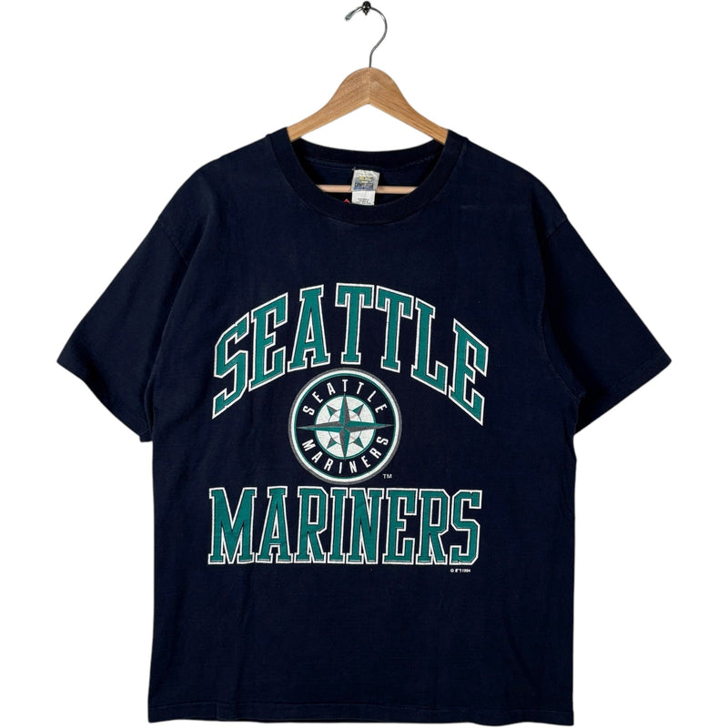 Vintage Seattle Mariners Spellout Logo MLB Tee 90s