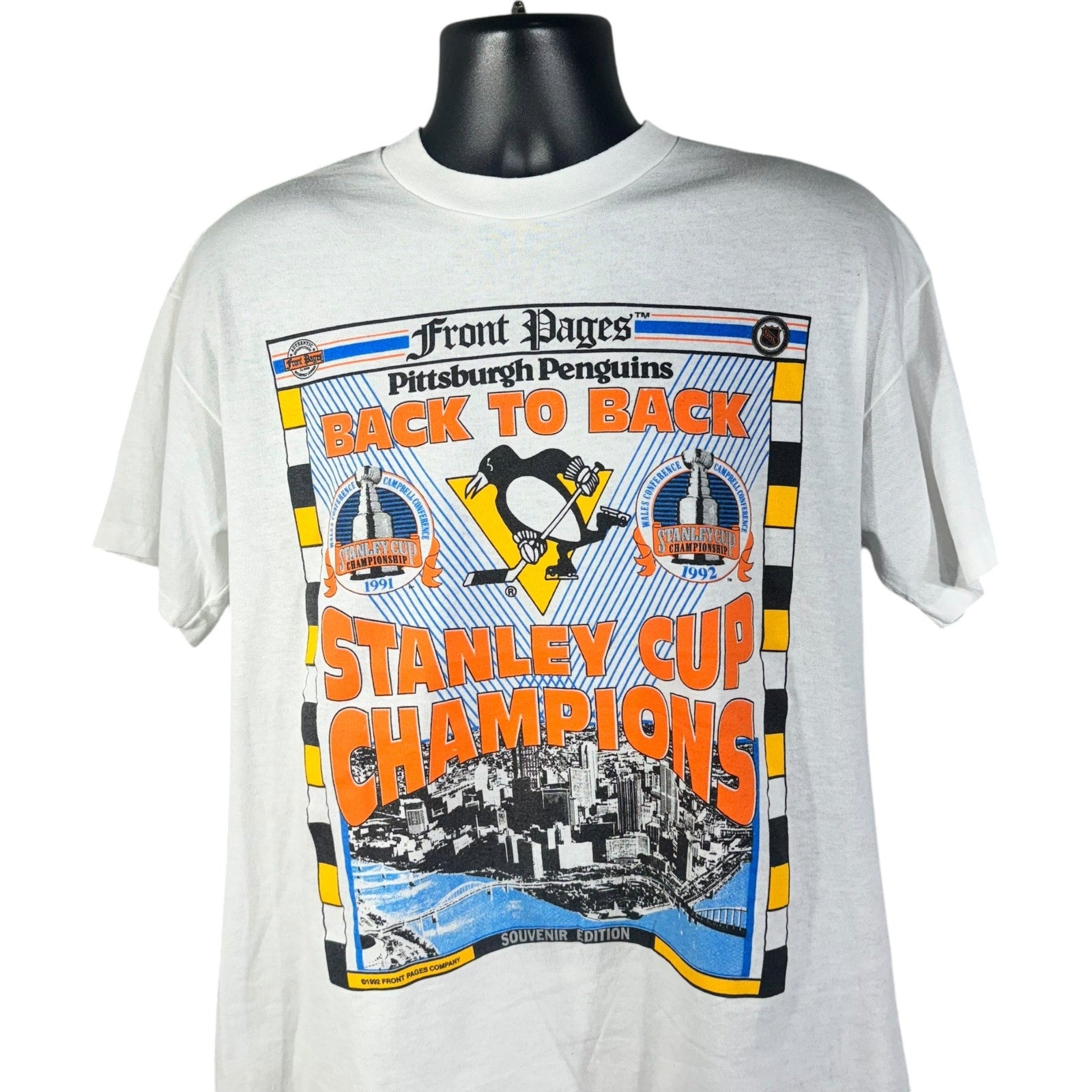 Vintage Pittsburgh Penguins Stanley Cup Champions Tee 90s