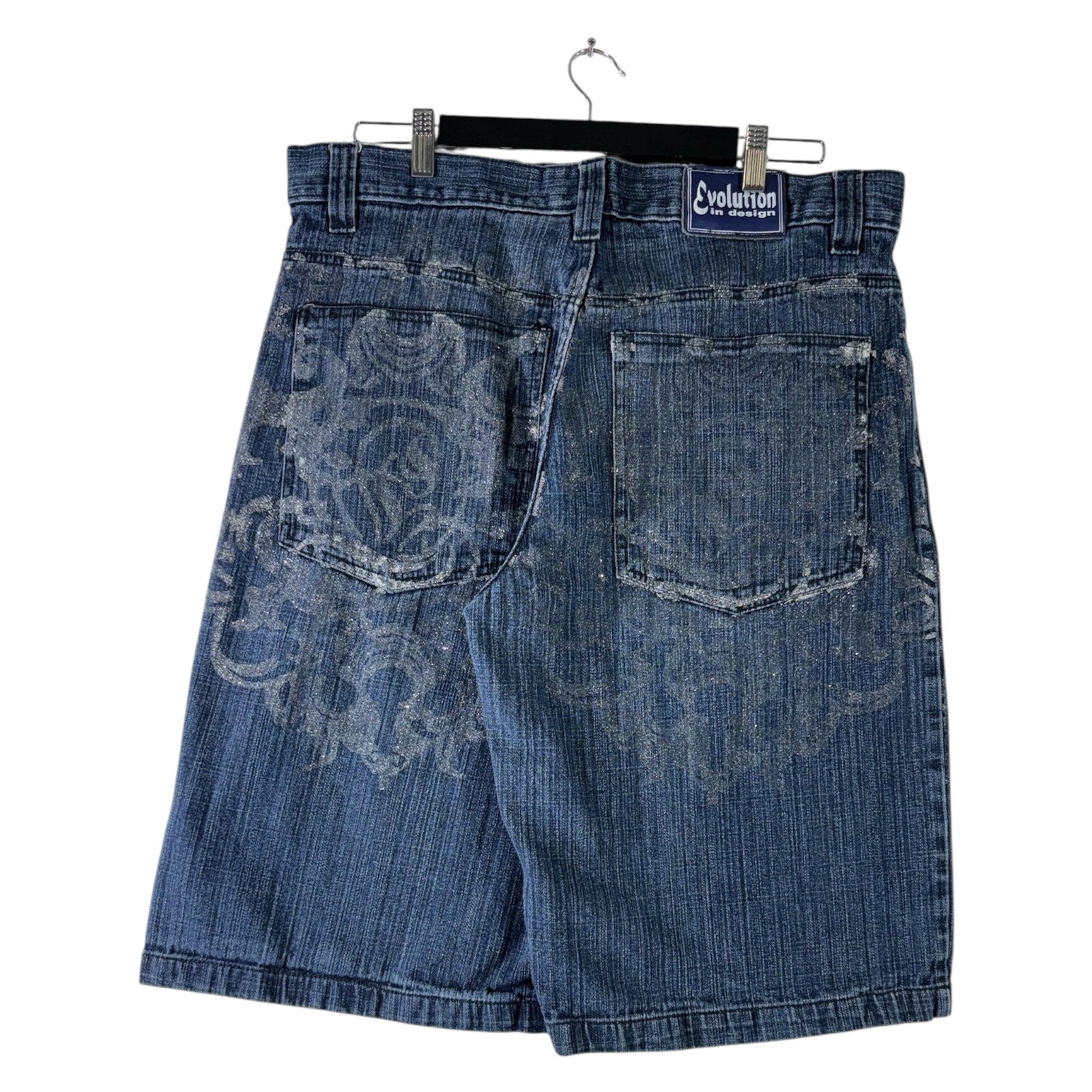 Vintage Evolution Wide Leg Denim Shorts 38