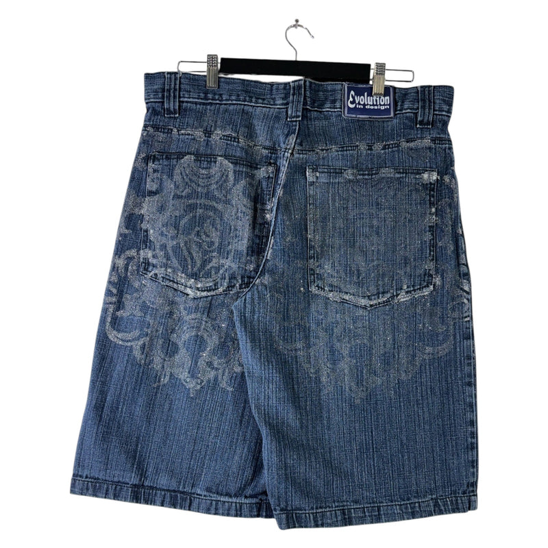 Vintage Evolution Wide Leg Denim Shorts 38