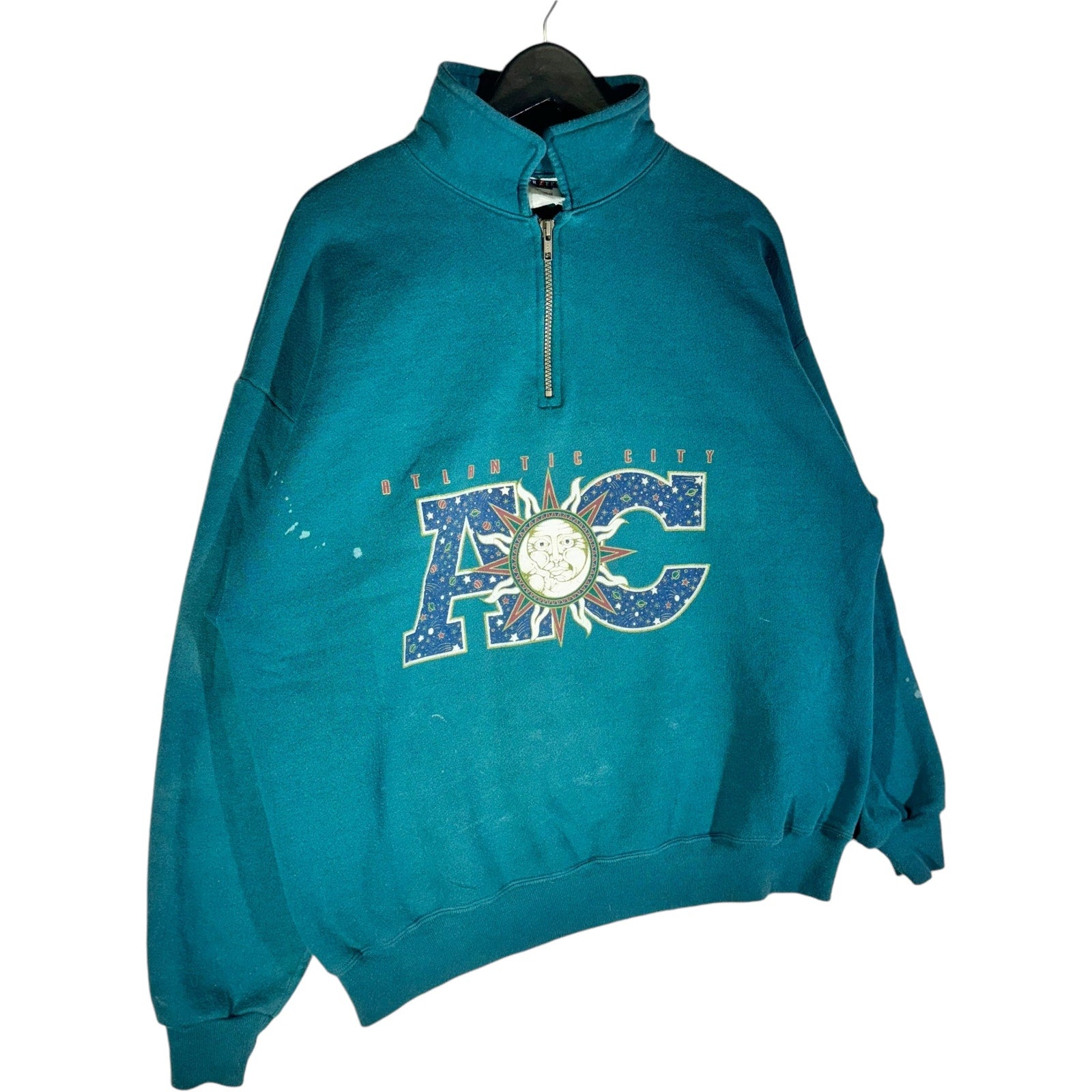 Vintage 1/4 Zip Atlantic City Souvenir Crewneck