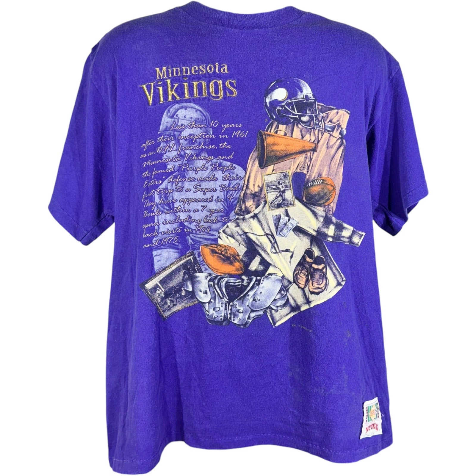 Vintage Nutmeg Minnesota Vikings NFL Tee