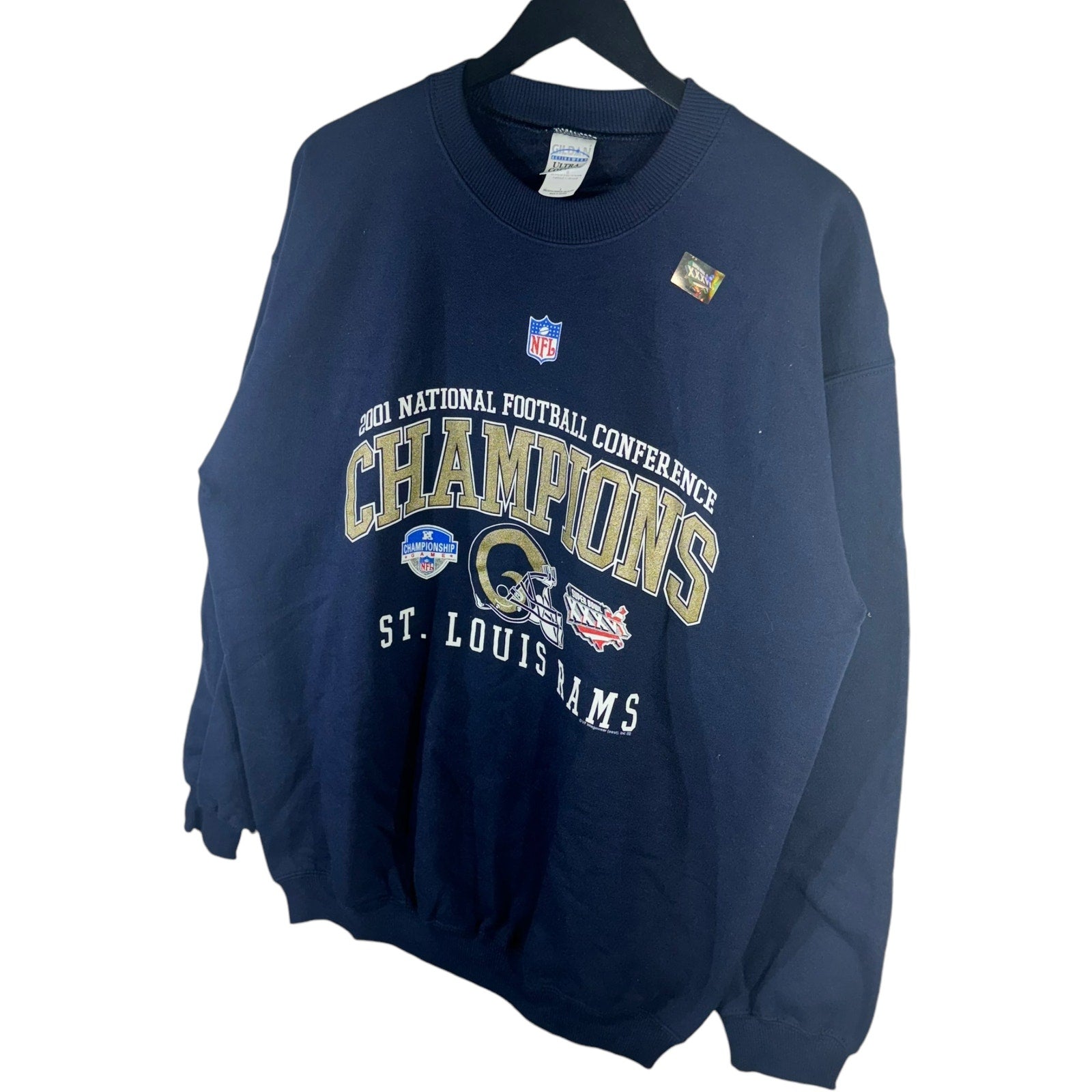 Vintage St. Louis Rams National Football Conference Champions Crewneck 2001