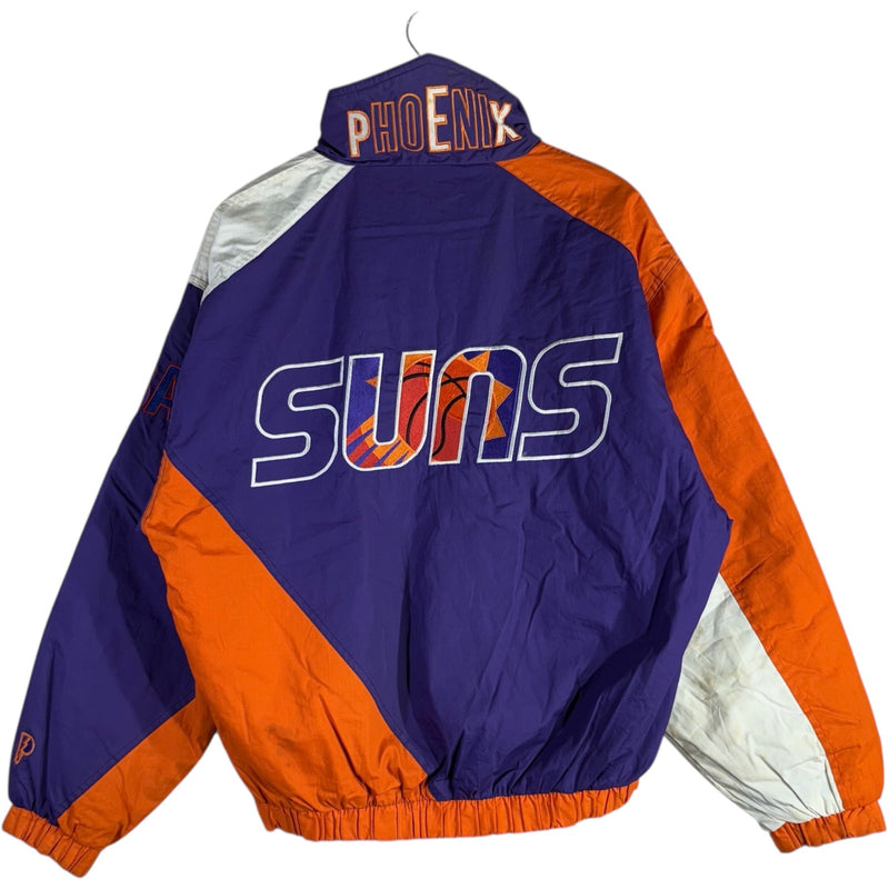 Vintage Pro Player Phoenix Suns Spellout Logo NBA Puffer Jacket