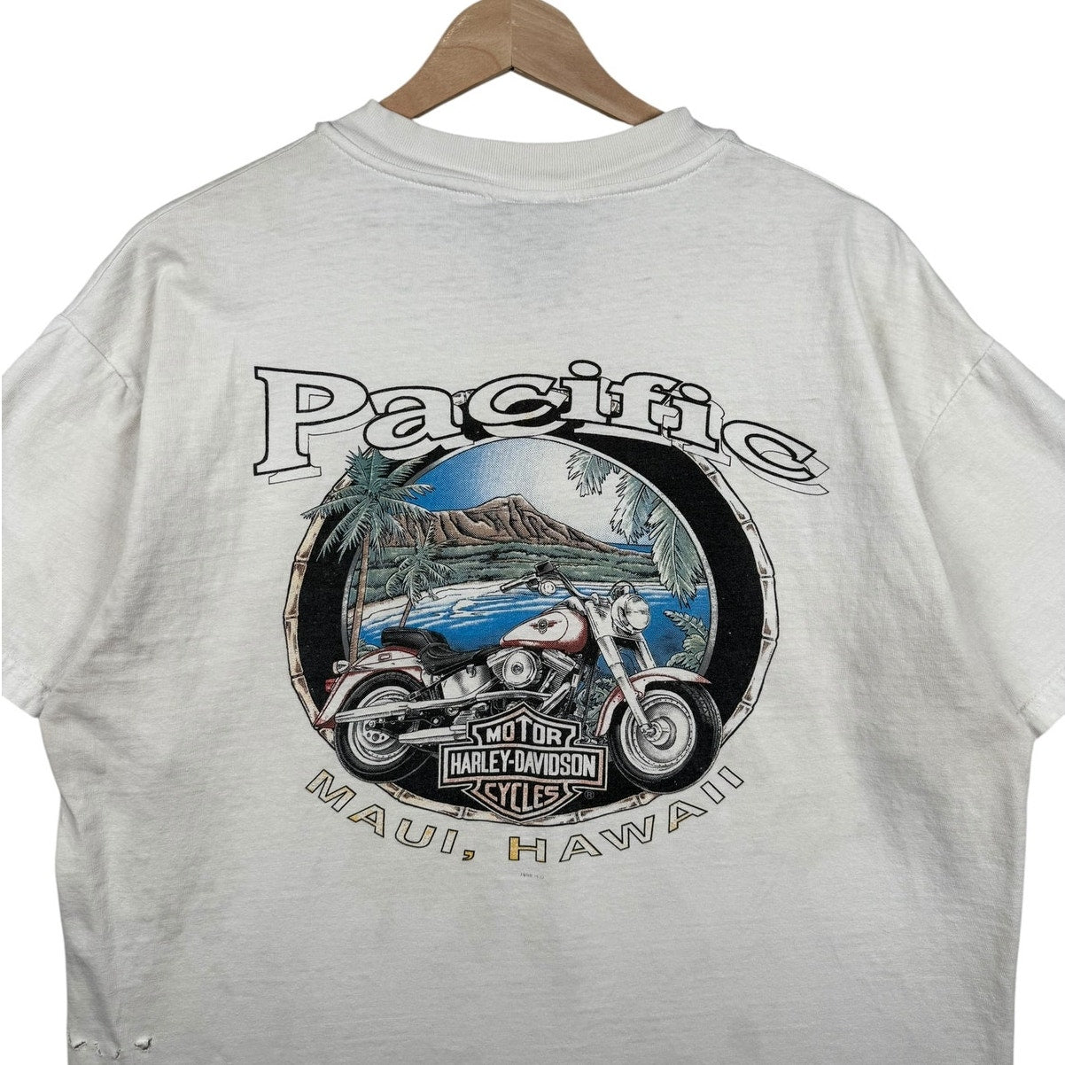 Vintage Harley Davidson Hawaii Motorcycle Graphic T-Shirt
