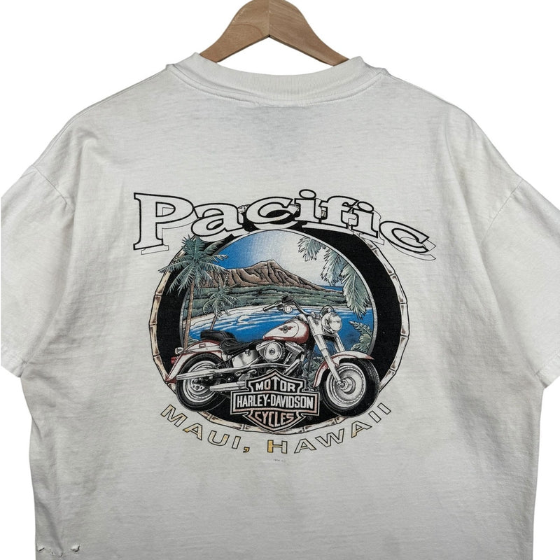 Vintage Harley Davidson Hawaii Motorcycle Graphic T-Shirt