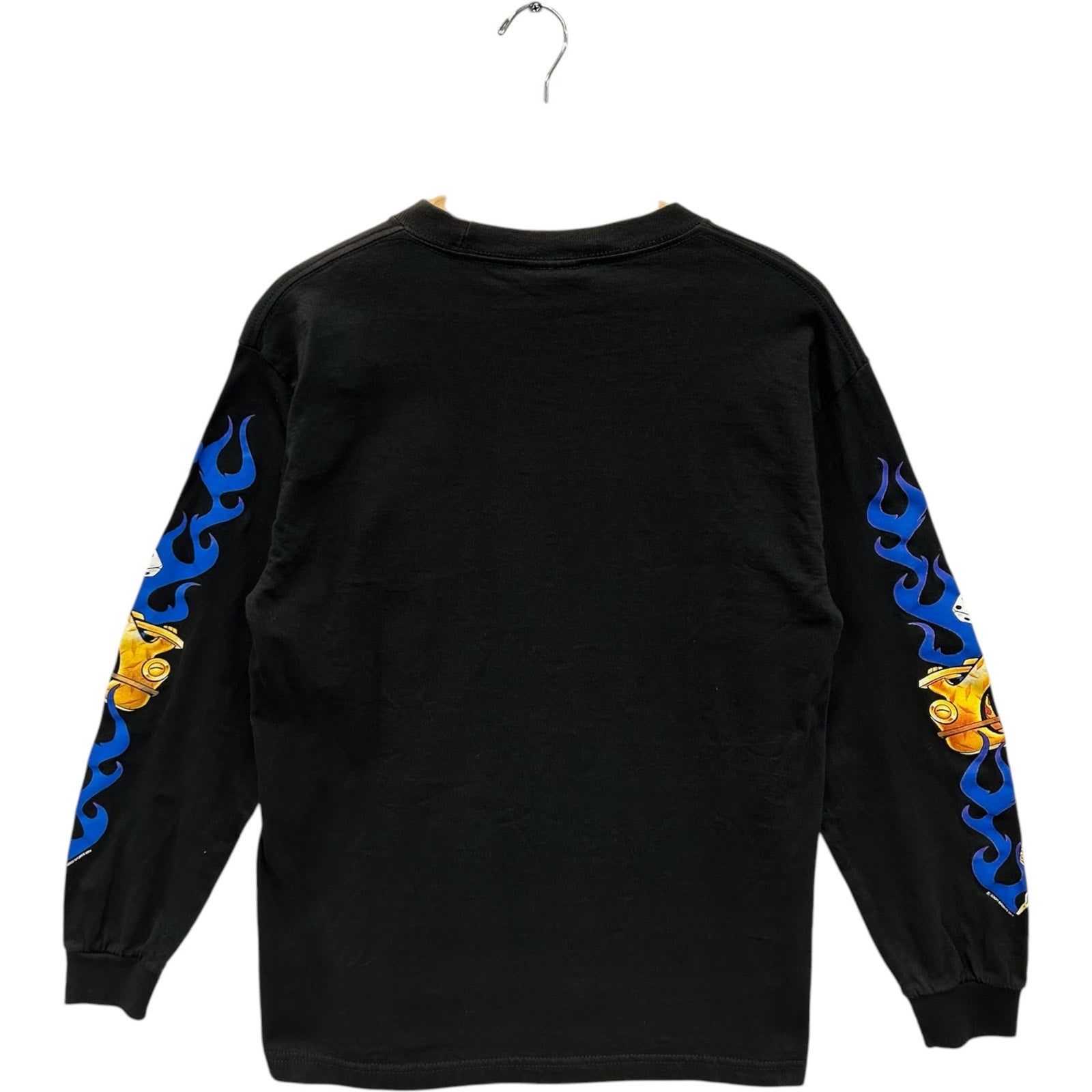 Vintage Y2K Tattoo Gun Heart Flaming Long Sleeve