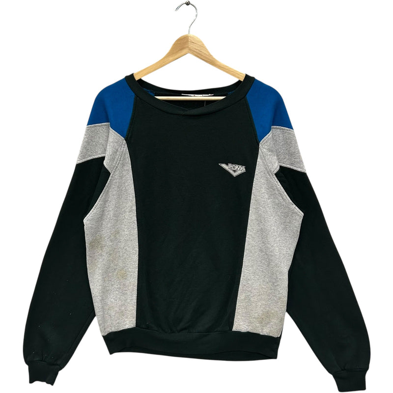 Vintage Pony Color Block Logo Crewneck 90s