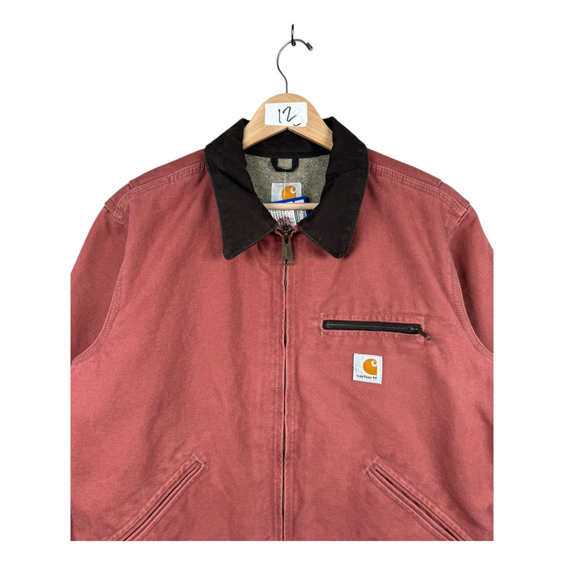 Vintage Carhartt Sandstone Detroit Sherpa-Lined Jacket
