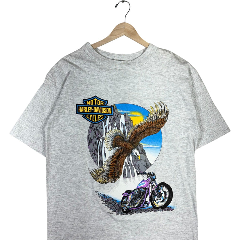 Vintage Harley Davidson Bald Eagle Motorcycle Tee