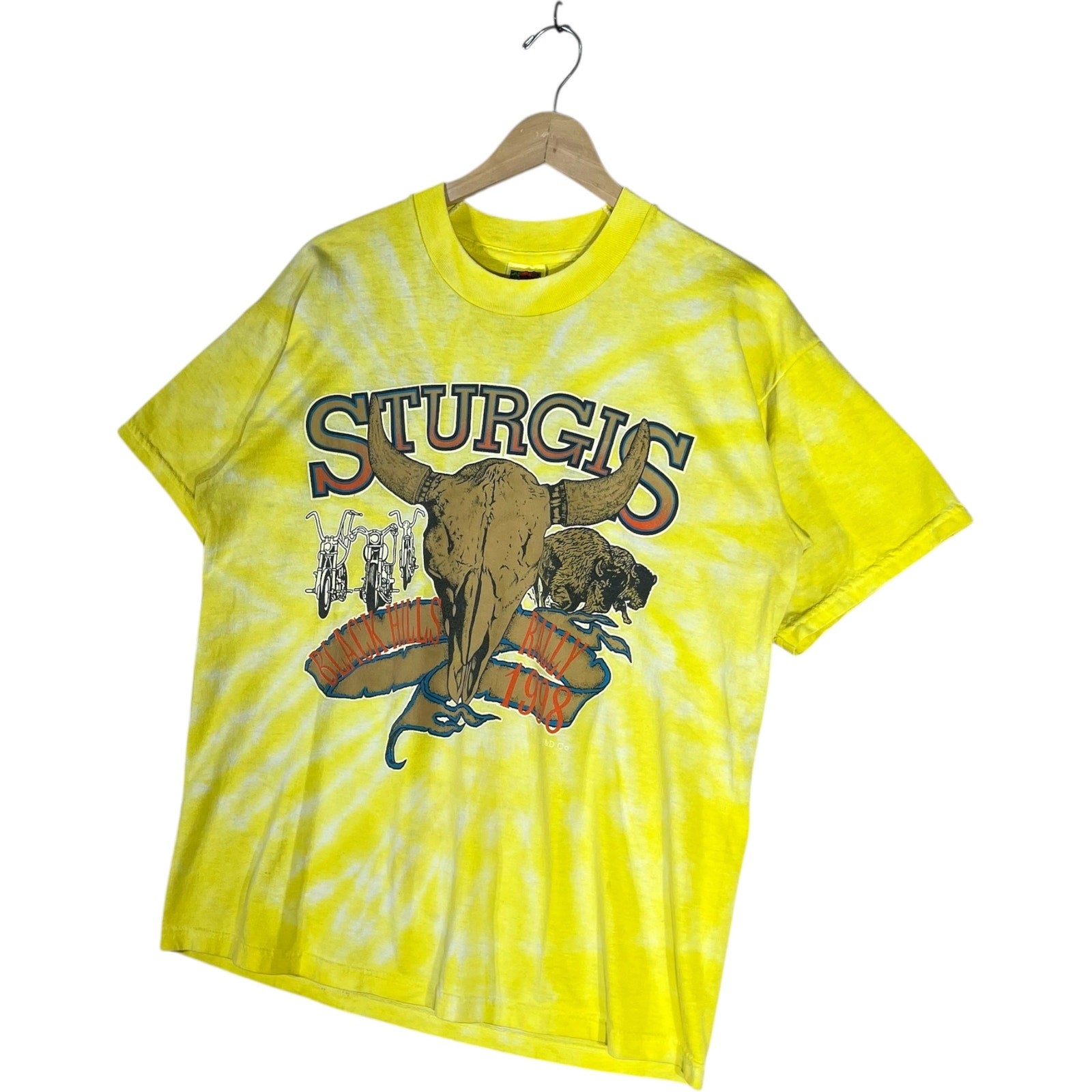 Vintage Sturgis Black Hills Rally Tie Dye Tee 1998