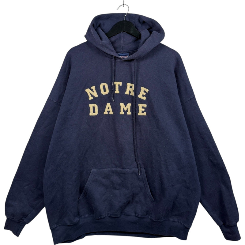 Vintage University Of Notre Dame Chest Spellout Hoodie