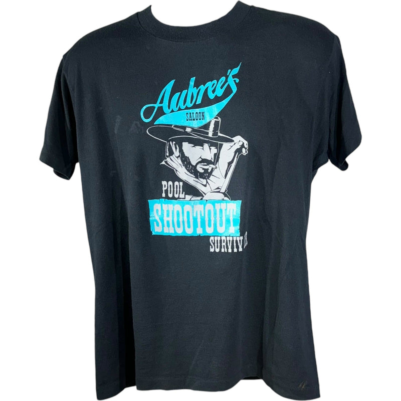 Vintage Aubree's Saloon Pool Shootout Survivor Souvenir Tee