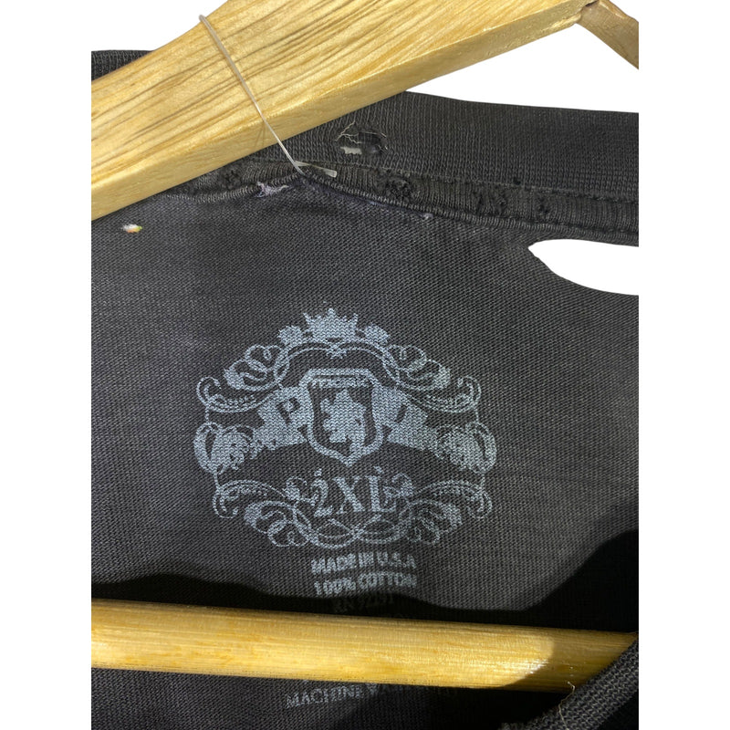 Vintage Distressed Gothic Crest Graphic T-Shirt