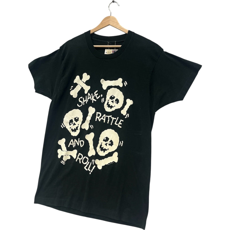 Vintage Shake Rattle & Roll Skull & Crossbones Tee 90s