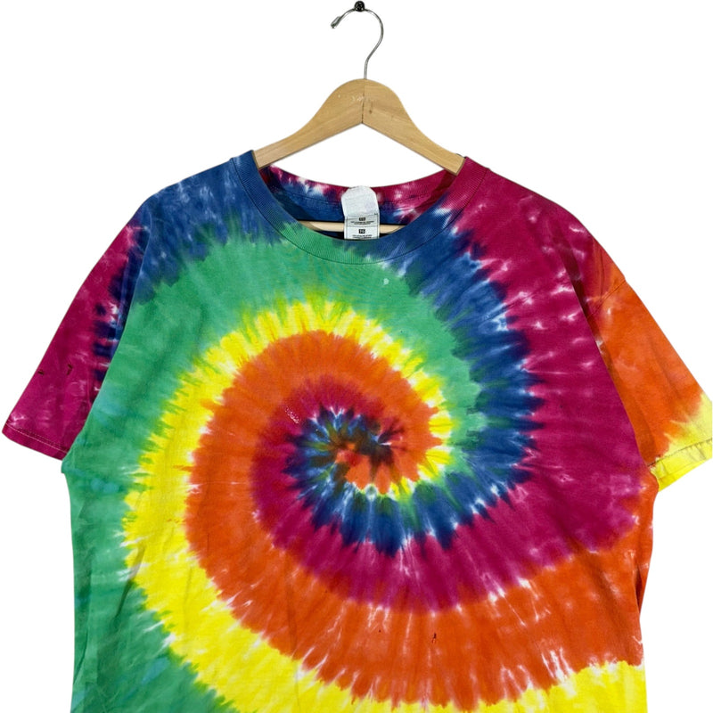 Vintage Multicolor Tie-Dye Spiral Tee