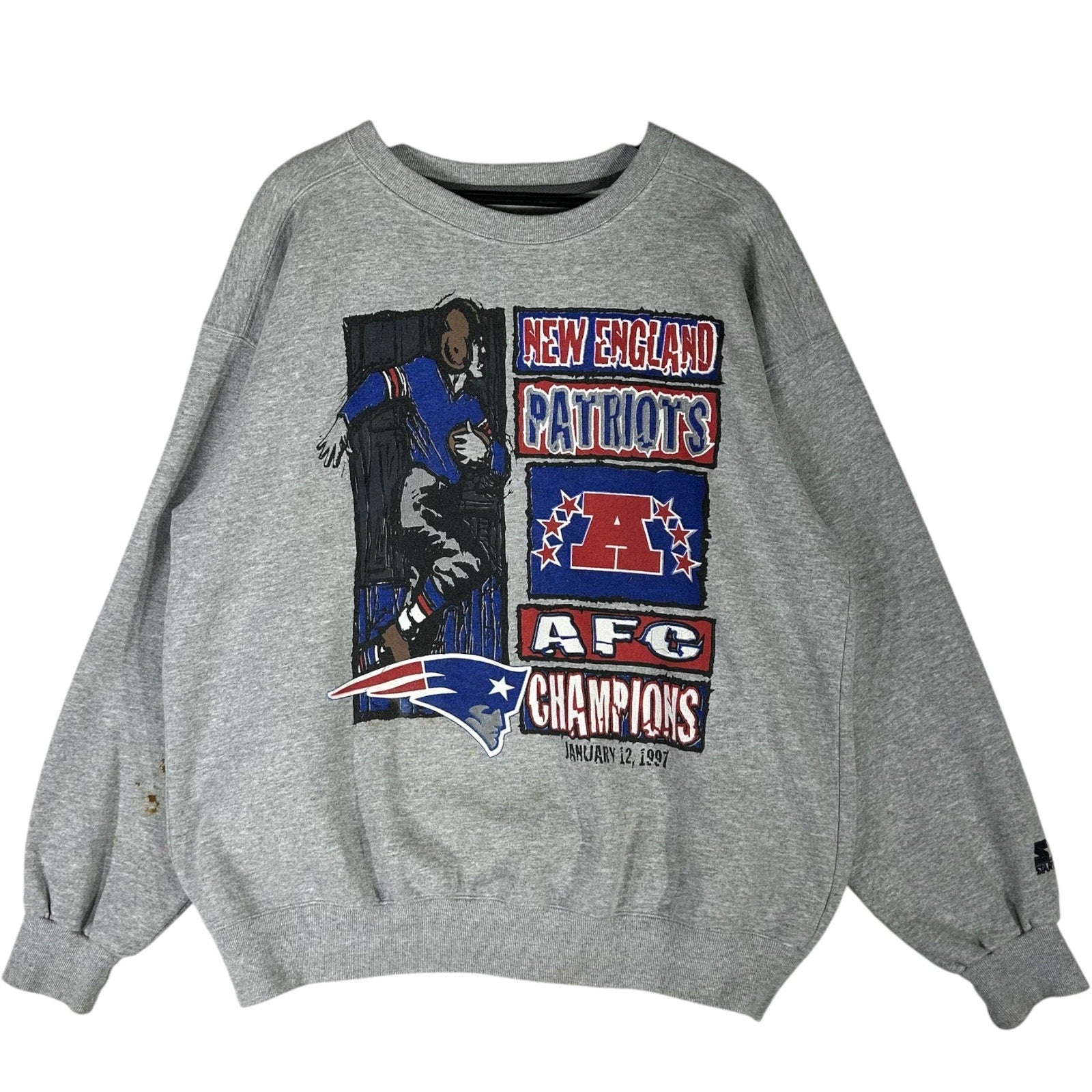 Vintage Starter New England Patriots AFC Champs Crewneck 90s