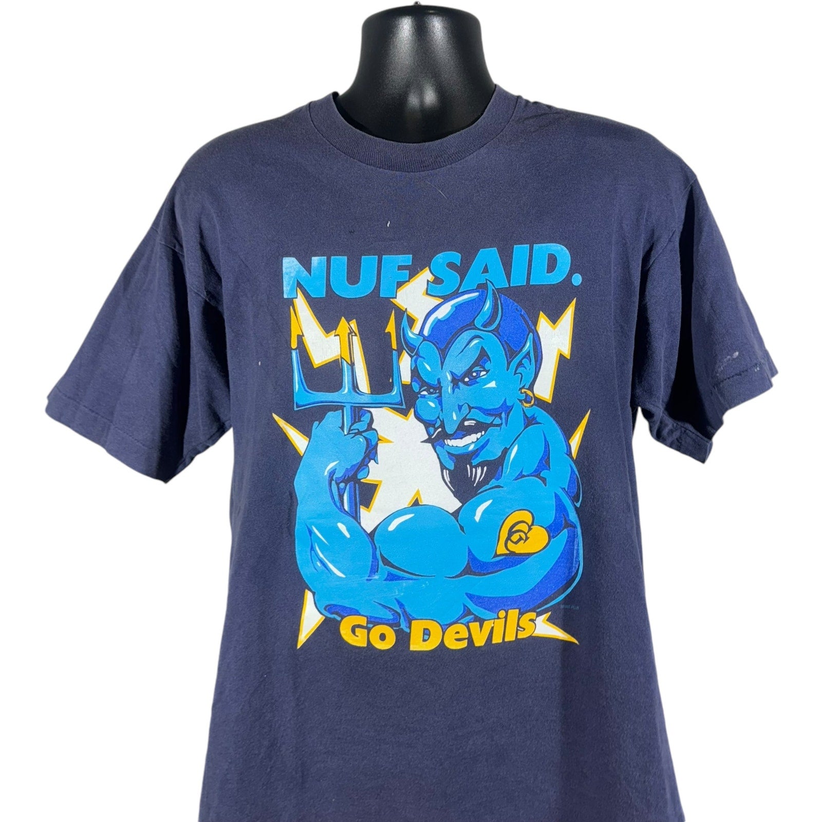 Vintage Duke University "Nuf Said. Go Devils" Mascot Tee 90s