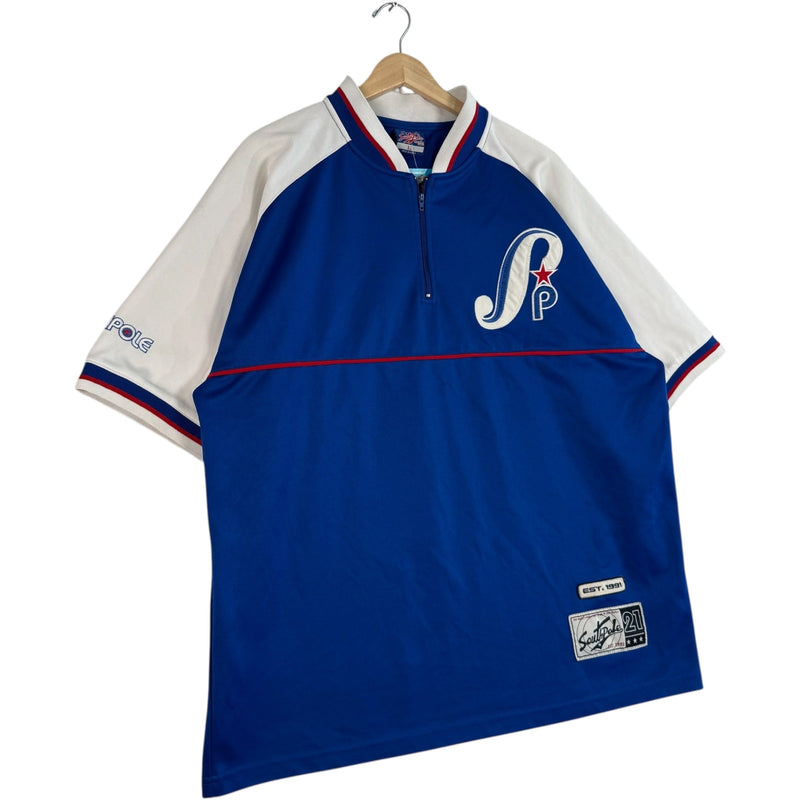 Vintage Southpole Logo Color Block 1/4 Zip Jersey