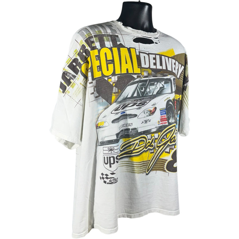 Vintage Dale Jarrett #88 "Special Delivery" AOP NASCAR Tee