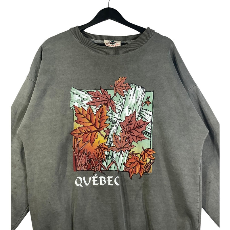 Vintage Québec Canada Maple Leaves Crewneck