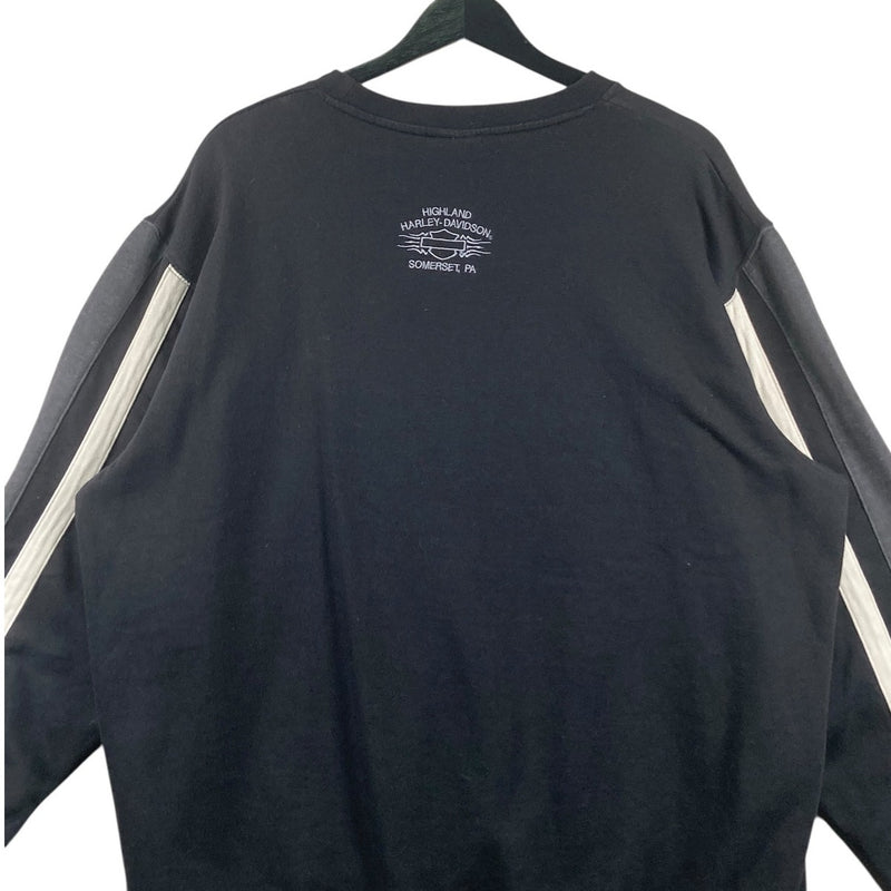 Vintage Harley Davidson Striped Crewneck XL