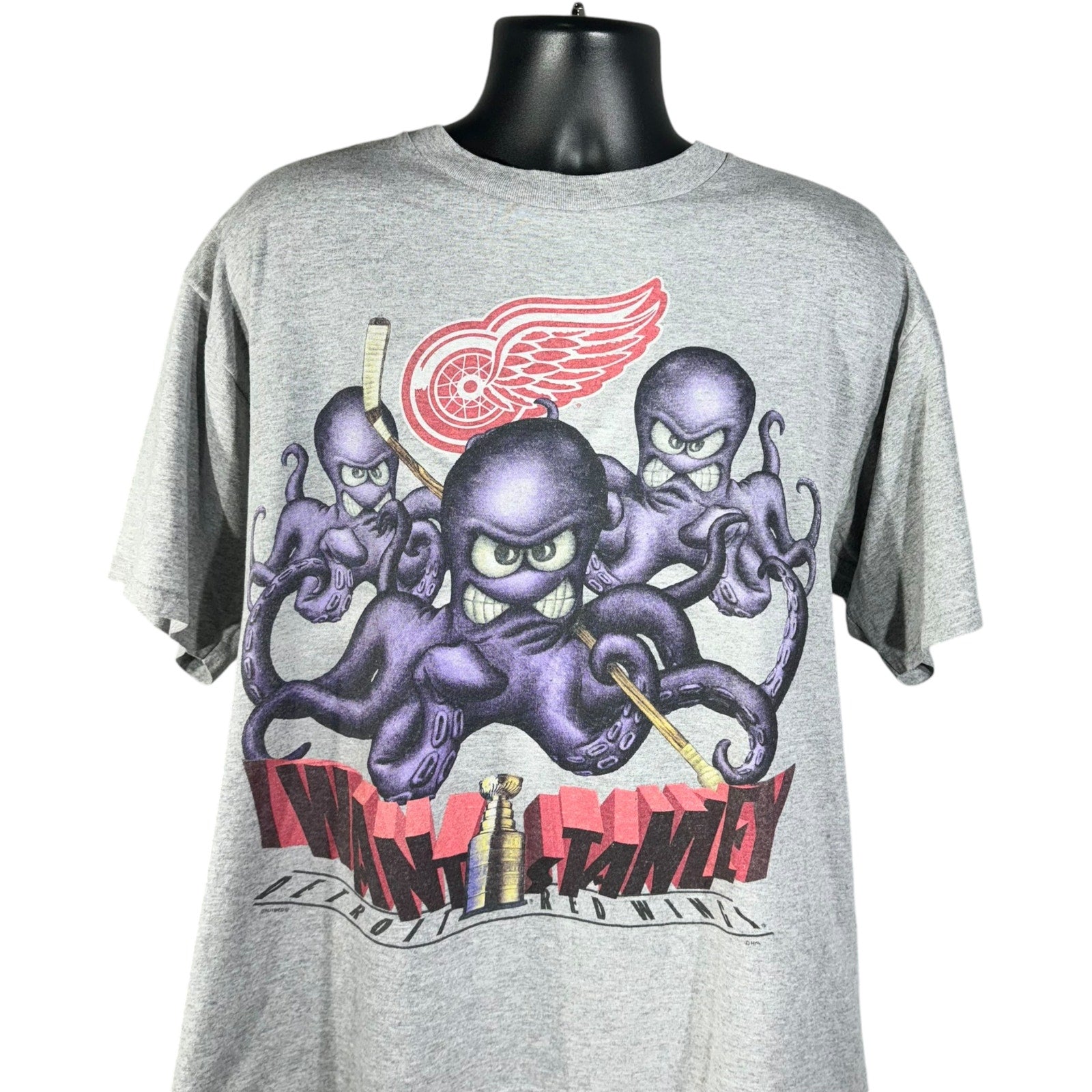 Vintage Lee Sport Detroit Red Wings Octopus Tee