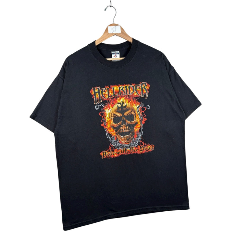 Vintage Hellrider Flaming Skull T-Shirt
