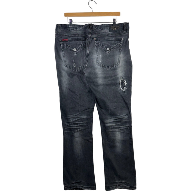 Y2K Rock Rebel Wide Leg Denim Jeans 38 x 33