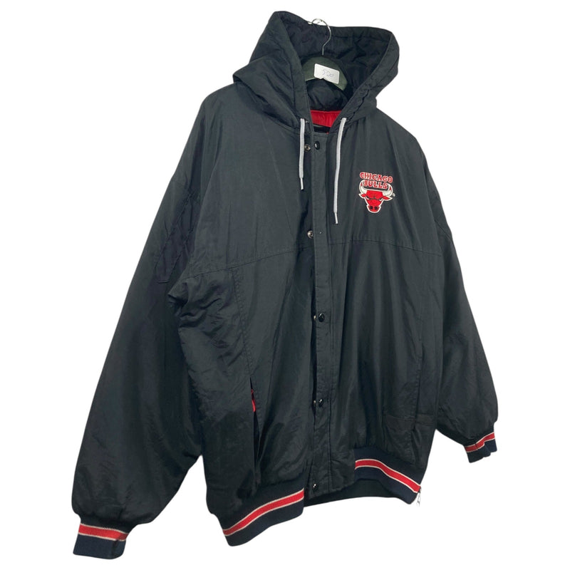 Vintage Starter Chicago Bulls Snap Button Hooded Jacket