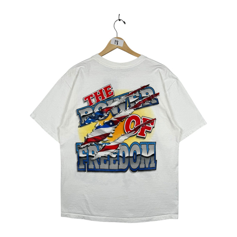 Vintage Bald Eagle Feel The Power Graphic T-Shirt
