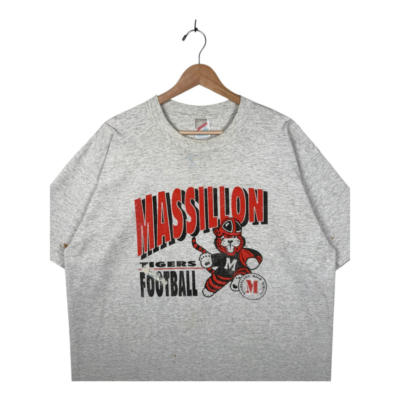 Vintage Massillon Tigers Football Mascot Graphic T-Shirt