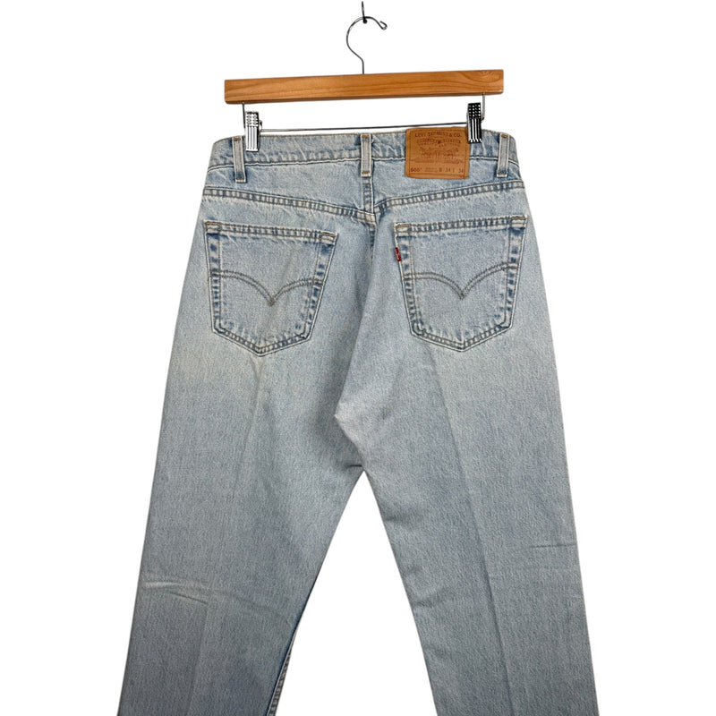 Vintage Levi's 505 Light Wash Straight Leg Jeans 34x34