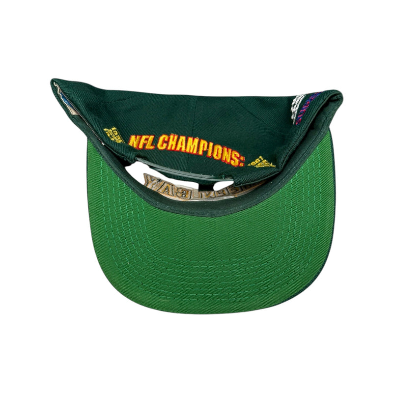 Vintage NFL Green Bay Packers Title Town USA Super Bowl Snapback Hat OSFA