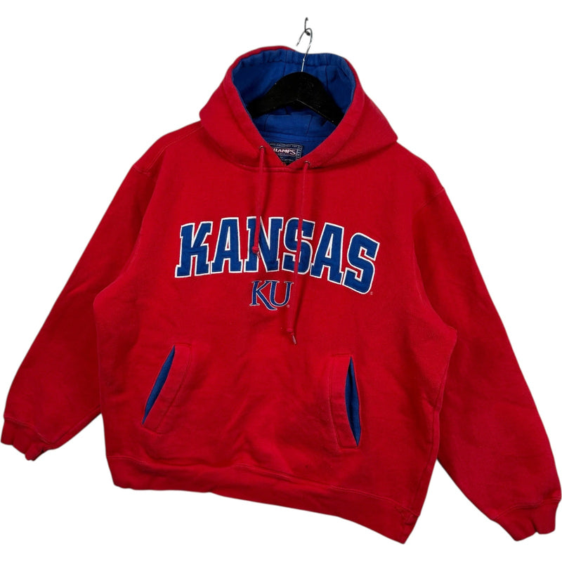 Vintage University Of Kansas Chest Spellout Hoodie