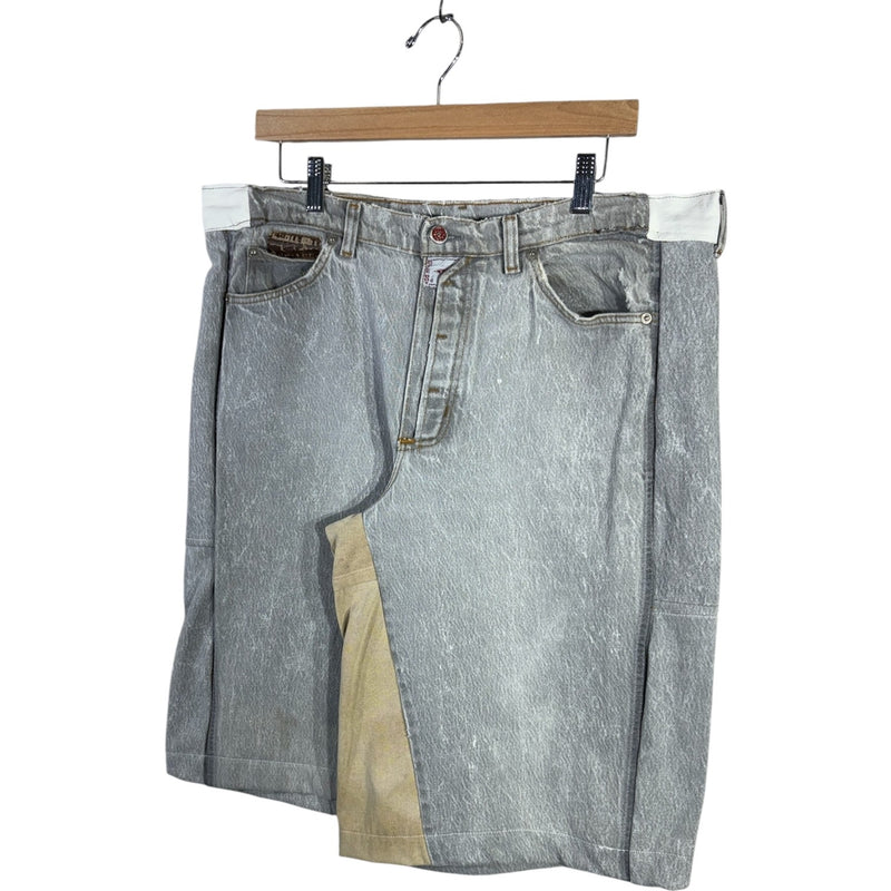 Vintage Reworked Denim Carpenter Shorts 40