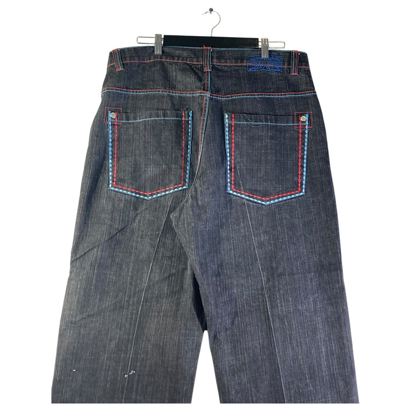 Vintage Wide Leg Denim Jeans 38x32
